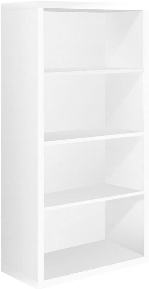 Monarch Specialties Bookcase - Sturdy Etagere with 3 Adjustable Book Shelves - 48”H (Brown)