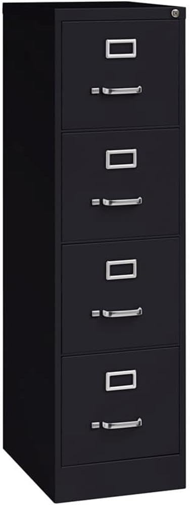 Scranton and Co 22" Deep 4 Drawer Letter File Cabinet in Putty, Fully Assembled