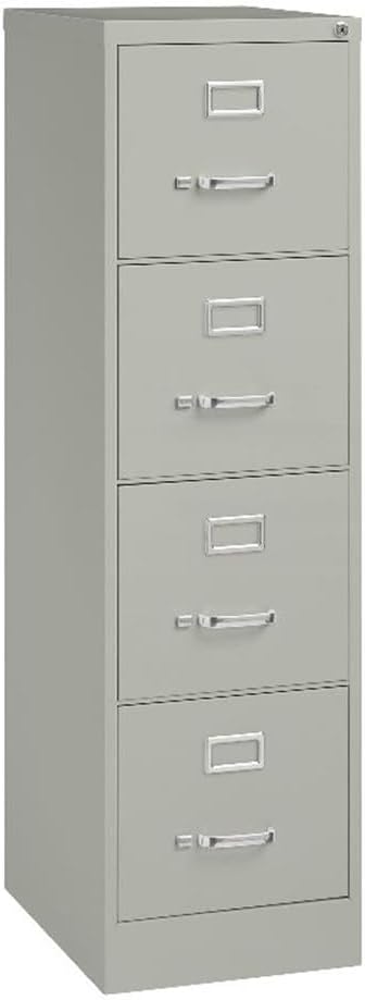 Scranton and Co 22" Deep 4 Drawer Letter File Cabinet in Putty, Fully Assembled