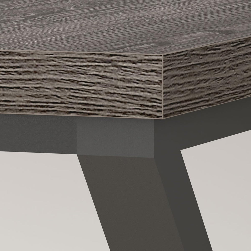 LVB Long Rustic Computer Desk, Industrial Large Wood Metal Office Desk, Modern Pc Study Gaming Writing Table for Two Person, Workstation Executive Desk for Home Bedroom Living Room, Dark Gray, 70 Inch