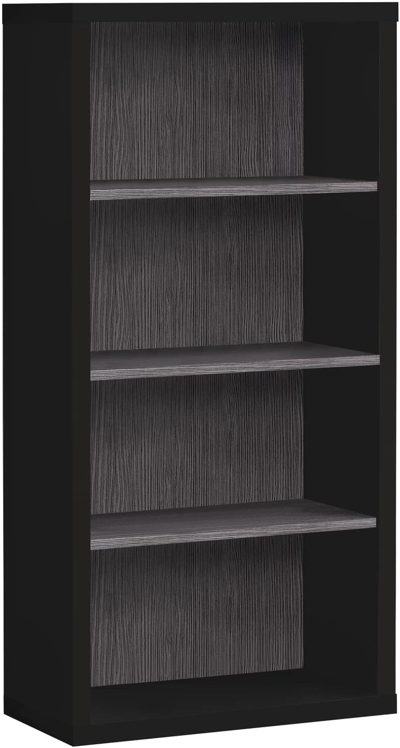 Monarch Specialties Bookcase - Sturdy Etagere with 3 Adjustable Book Shelves - 48”H (Brown)