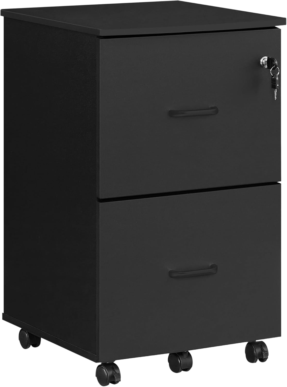 VASAGLE 2-Drawer File Cabinet, Small Rolling Filing Cabinet for Home Office, Printer Stand, for A4, Letter-Size Documents, 15.7 x 16.5 x 27.6 Inches, Snow White UOFC040W46