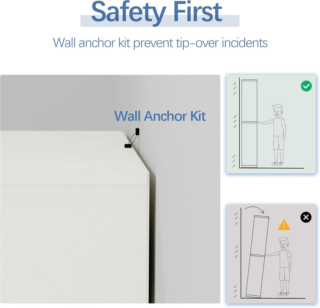 blini 5-Shelf Tall Bookcase White Wooden Bookshelves 33in Wide 5 Tier Bookcases with Adjustable Shelves Floor Standing Display Book Shelves 70 in Tall Bookcase for Home Office, Living Room, Bed Room