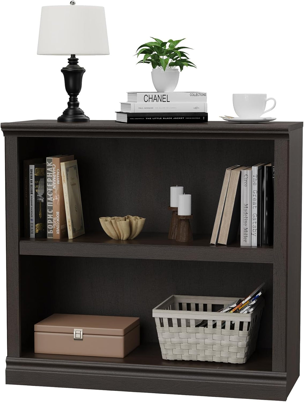 blini 5-Shelf Tall Bookcase White Wooden Bookshelves 33in Wide 5 Tier Bookcases with Adjustable Shelves Floor Standing Display Book Shelves 70 in Tall Bookcase for Home Office, Living Room, Bed Room