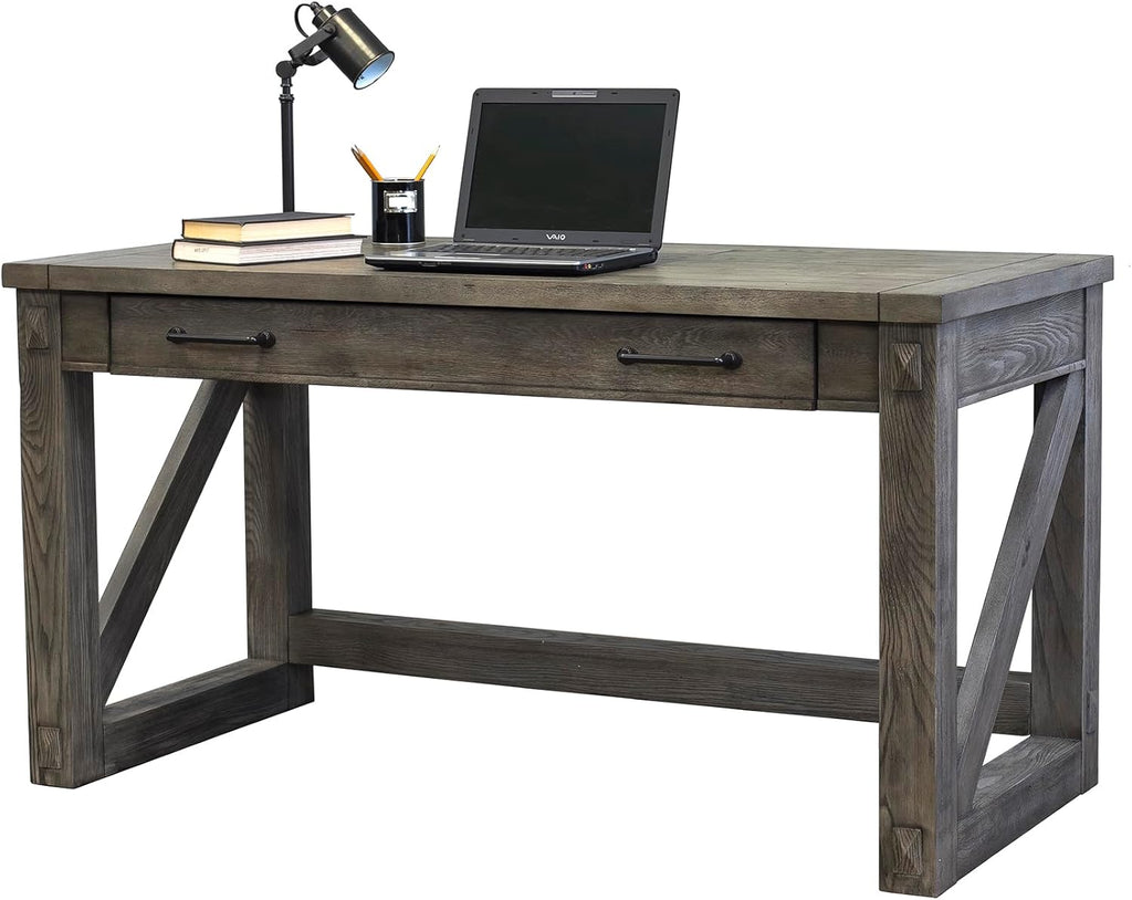 Martin Furniture Avondale Writing Desk Writing Table Wood Office Desk Gray (IMAE384G)
