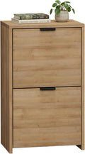 Prepac 30" Tall Vertical File Cabinet with 2 Locking Drawers, Light Oak