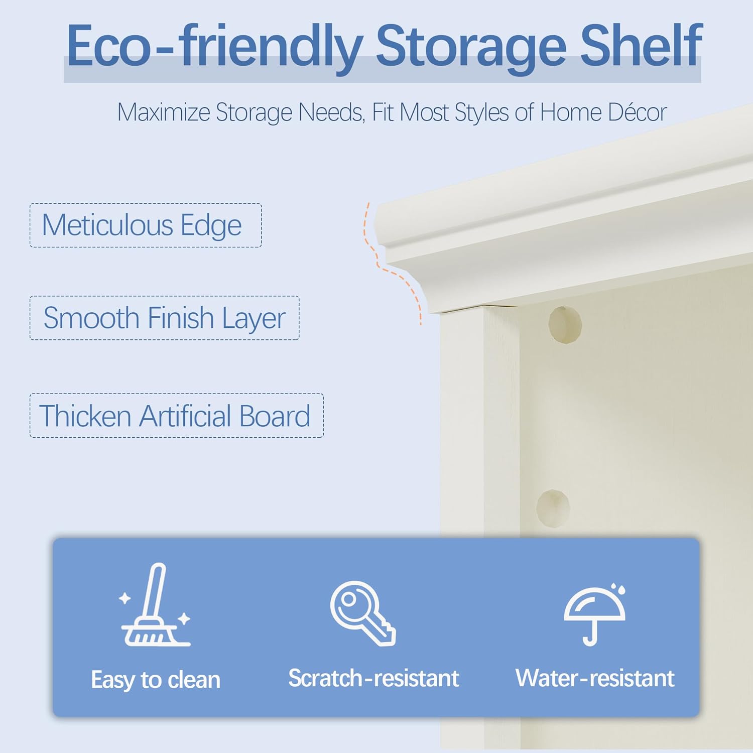 blini 5-Shelf Tall Bookcase White Wooden Bookshelves 33in Wide 5 Tier Bookcases with Adjustable Shelves Floor Standing Display Book Shelves 70 in Tall Bookcase for Home Office, Living Room, Bed Room