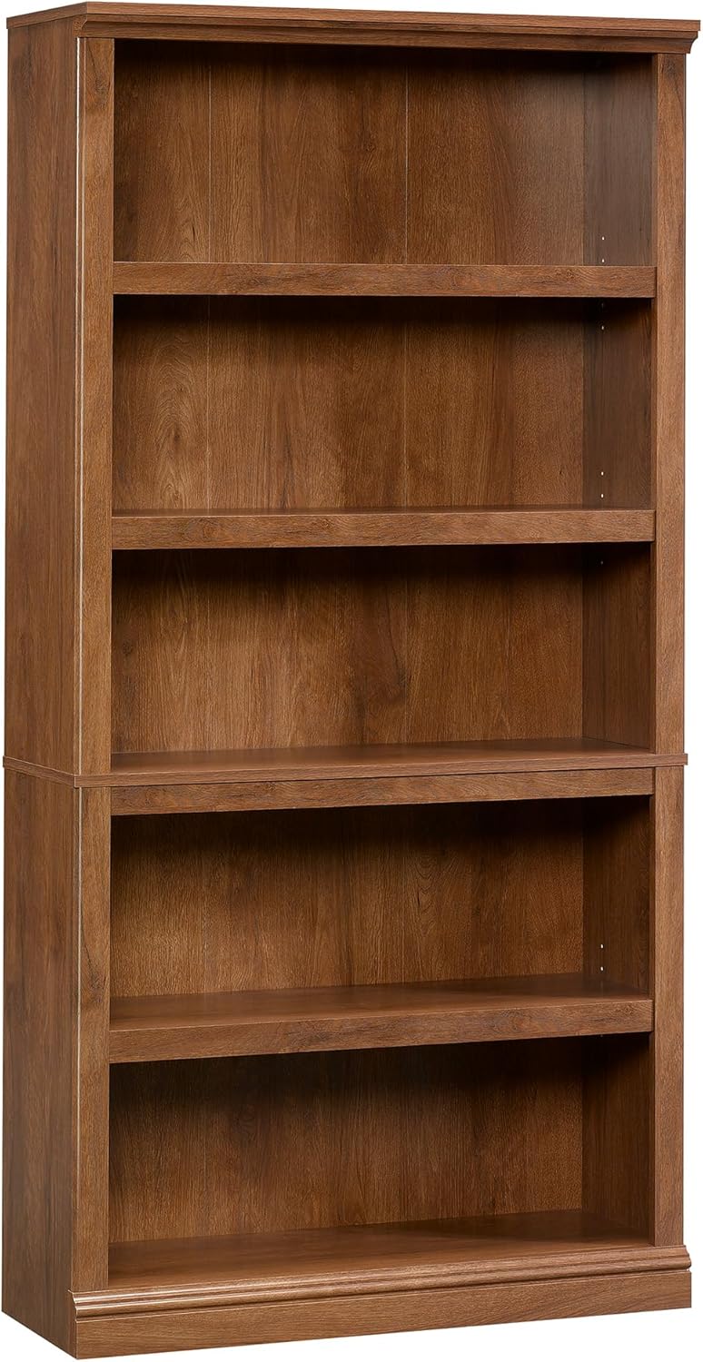 Sauder Miscellaneous Storage 5-Shelf Bookcase/ Book shelf, Select Cherry finish