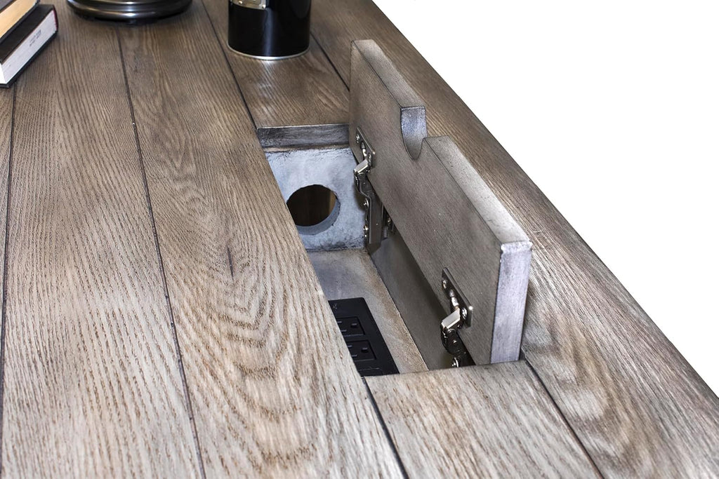 Martin Furniture Avondale Writing Desk Writing Table Wood Office Desk Gray (IMAE384G)