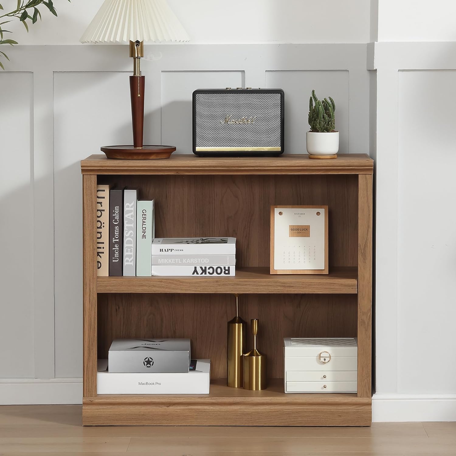 blini 5-Shelf Tall Bookcase White Wooden Bookshelves 33in Wide 5 Tier Bookcases with Adjustable Shelves Floor Standing Display Book Shelves 70 in Tall Bookcase for Home Office, Living Room, Bed Room