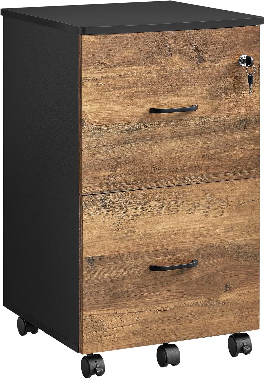 VASAGLE 2-Drawer File Cabinet, Small Rolling Filing Cabinet for Home Office, Printer Stand, for A4, Letter-Size Documents, 15.7 x 16.5 x 27.6 Inches, Snow White UOFC040W46